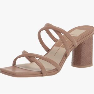 DOLCE VITA Women's Patsi Block Heel Sandal Women’s Size 10 M - Cafe Leather NWOB